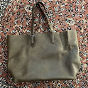 Everlane Petra Market bag leather olive color